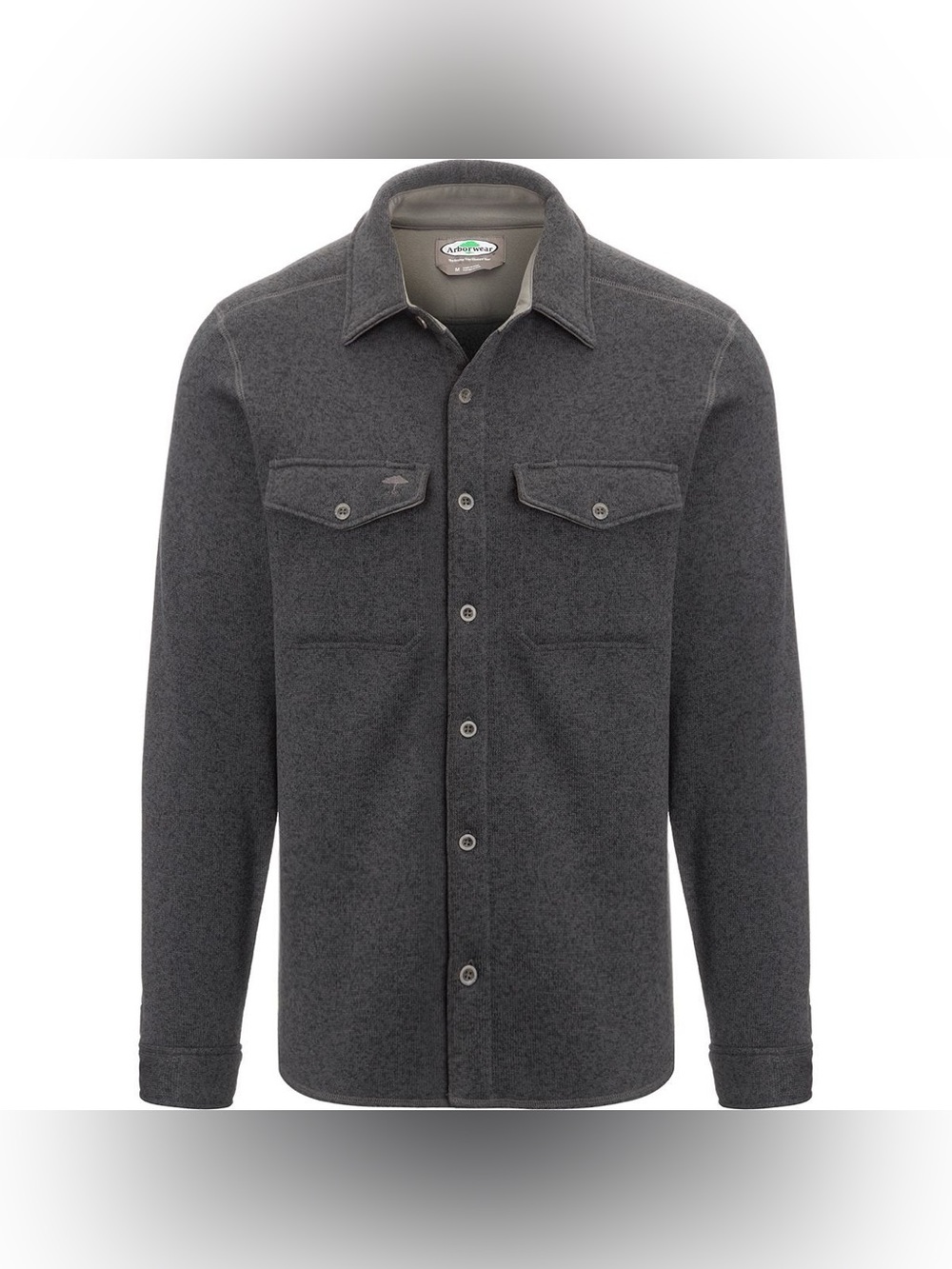 Arborwear Staghorn Shirt Jacket - Men's Fleece Gray Button Down Size Small